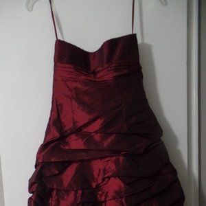 Burgundy party/cocktail mini dress